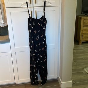 Hollister floral open back jumpsuit